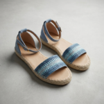 Sandales plates espadrilles femme à bride cheville