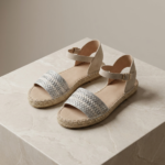 Sandales plates espadrilles femme à bride cheville – Image 4